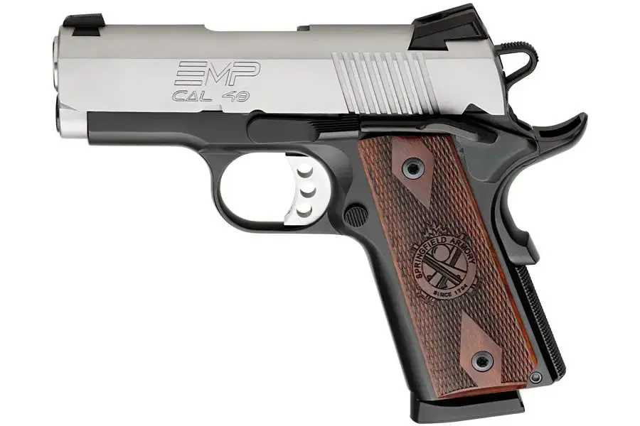 Springfield Armory PI9240L 1911 EMP 40 S&W Single 3" 8+1 Cocobolo Grip Black Armory Kote Carbon Steel Frame Stainless Steel Slide