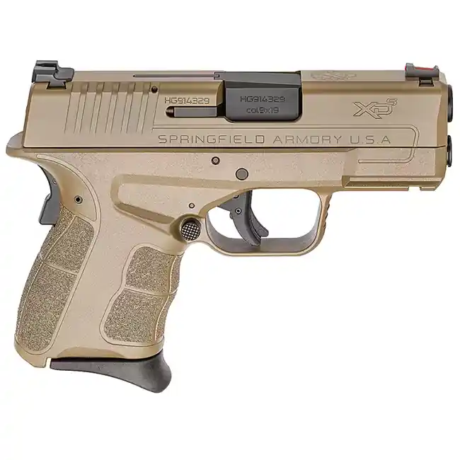 Springfield Armory XDSG9339F XD-S Mod.2 9mm Luger Single/Double 3.30" 7+1 & 9+1 Flat Dark Earth Polymer Grip Flat Dark Earth Polymer Frame Flat Dark Earth Cerakote Slide