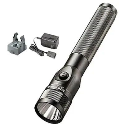 Streamlight 75712 Stinger LED 425/200/100 Lumens C4 LED Aluminum Black 3 Cell Sub-C NiCd 3.6V with 12V DC Smart Charger
