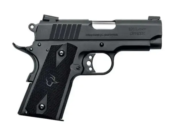 Taurus 1191101OFC 1911 Officer 45 ACP 3.50" 6+1 Black Black Polymer Grip