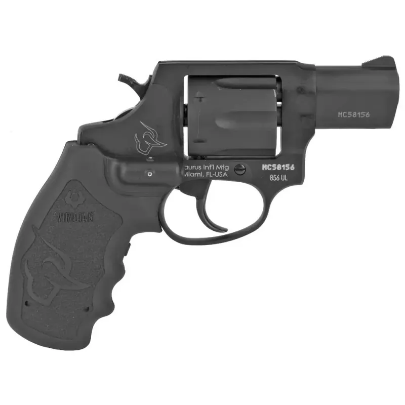 Taurus 2856021ULVL 856 Ultra-Lite 38 Special 6 Round 2" Matte Black Anodized, Black Polymer w/Viridian Laser Grip