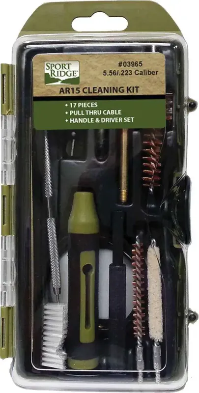 TAC SHIELD SPORT RIDGE AR15 17PC RIFLE CLEANING KIT HARD CASE