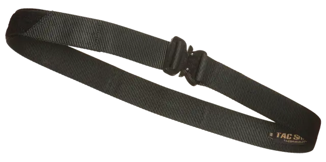 TACSHIELD (MILITARY PROD) T30LGBK Tactical Gun Belt with Cobra Buckle 38"-42" Webbing Black Large 1.50" Wide