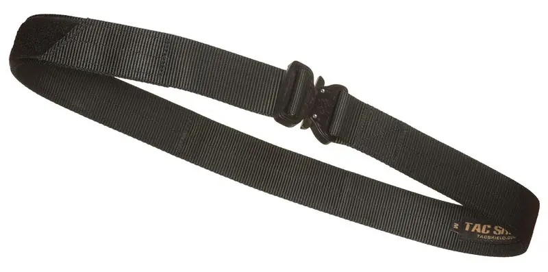 TACSHIELD (MILITARY PROD) T30SMBK Tactical Gun Belt with Cobra Buckle 30"-34" Webbing Black Small 1.50" Wide