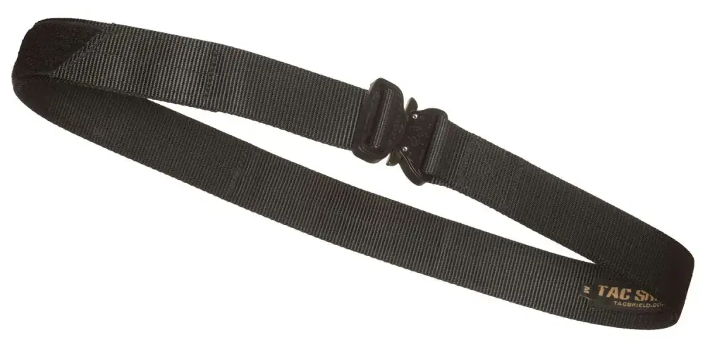 TACSHIELD (MILITARY PROD) T30XLBK Tactical Gun Belt with Cobra Buckle 42"-46" Webbing Black XL 1.50" Wide