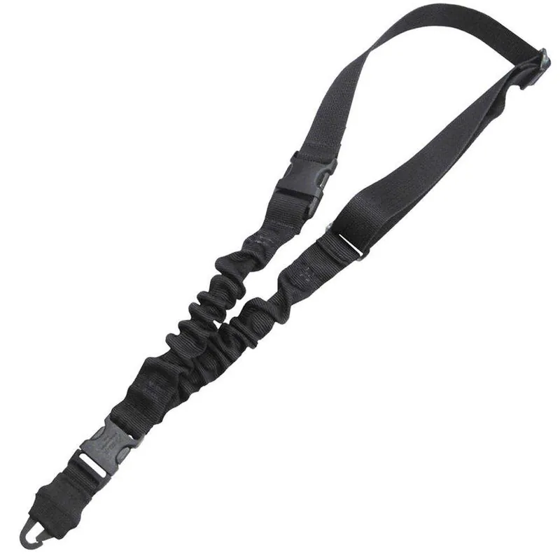 Tacshield T6010BK Shock Sling with Double QRB 1.25" W Single-Point Black Webbing for Rifle/Shotgun