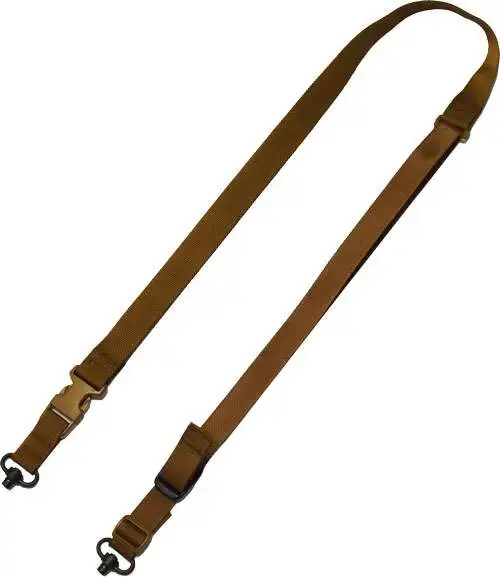 Tacshield T6040CY Tactical 2-Point Sling with QD Swivels Fast Adjust Coyote Webbing for Rifle/Shotgun