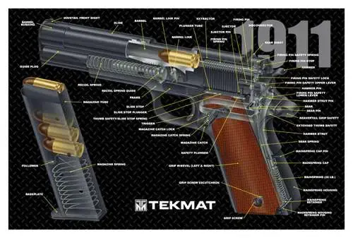 TekMat TEKR171911CA Original Cleaning Mat 1911 3D Cutaway 11" x 17"