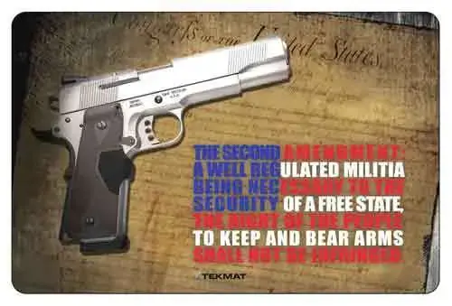 TekMat TEKR172AMEND Original Cleaning Mat Right to Bear Arms 2nd Amendment 11" x 17"