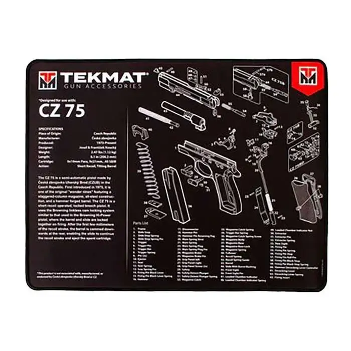 TekMat TEKR20CZ75 Ultra Premium Cleaning Mat CZ-75 Parts Diagram 15" x 20"