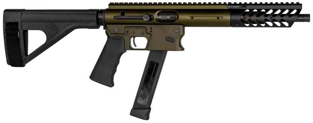TNW FIREARMS ASR HGA 357 SIG 10.25" BBL OD GREEN 5" HANDGAURD SB TACTICAL BRACE W/ GLOCK STYLE MAG