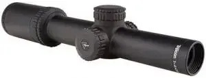 Trijicon 1900007 AccuPower 1-4x 24mm Obj 97.50-24.20 ft @ 100 yds FOV 30mm Tube Black Finish Illuminated Green Segmented Circle Dot Crosshair (SFP)