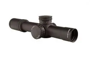 Trijicon 1900029 AccuPower 1-8x 28mm Obj 109.20-13.10 ft @ 100 yds FOV 34mm Tube Black Finish Illuminated Green Segmented Circle Crosshair Mil (FFP)
