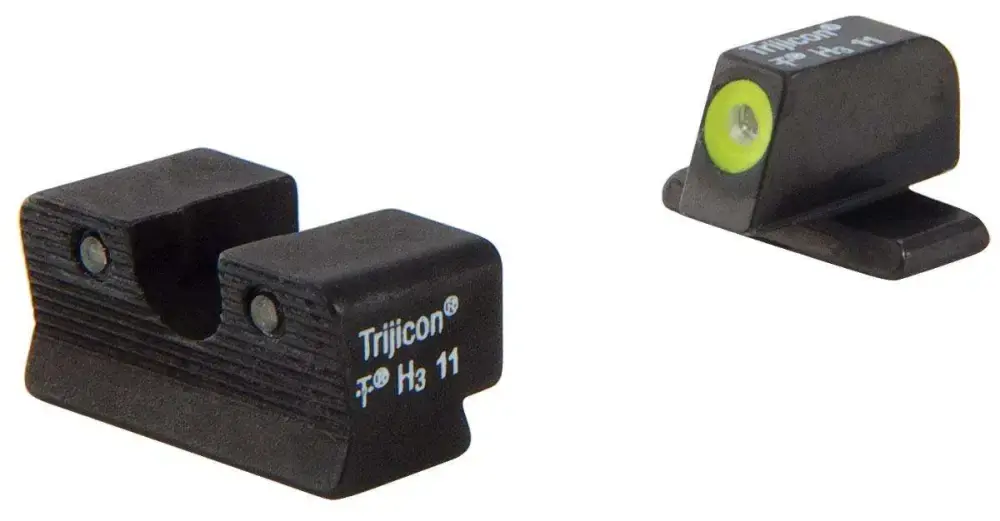 Trijicon 600751 HD Night Sights Springfield XD-S, XD-E 3 Dot Green Tritium w/Yellow Outline Front Green w/Black Outline Rear Black