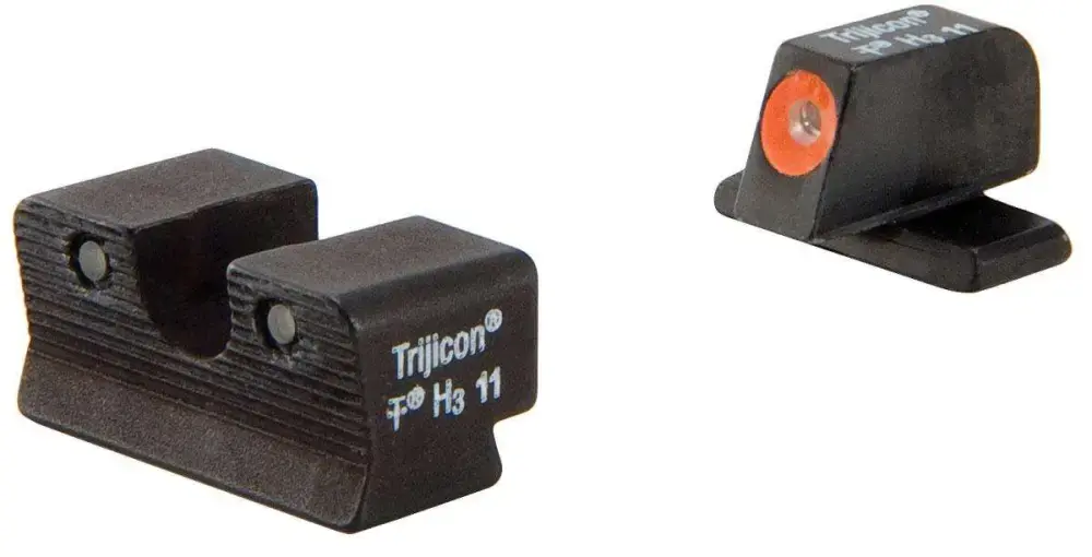 Trijicon 600752 HD Night Sights Springfield XD-S, XD-E 3 Dot Green w/Orange Outline Front Green w/Black Outline Rear Black
