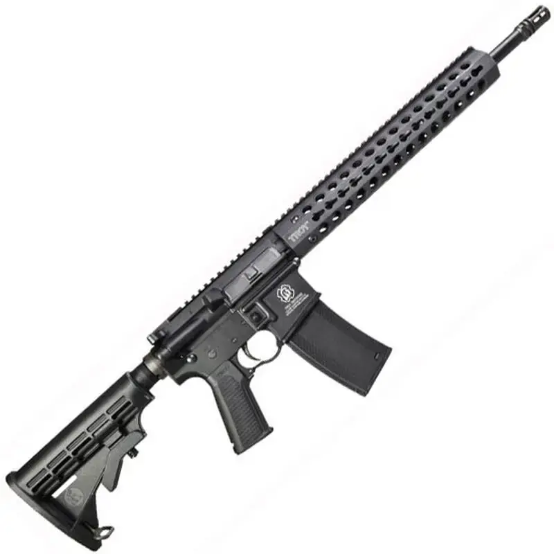 Troy Ind CBQ SPC A3 Semi-Automatic 223 Remington/5.56 NATO 16" 30+1 6-Position Black Stk Black Hard Coat Anodized