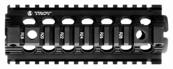 Troy Ind SRAIDIDD7BT00 Battle Rail Rifle 6005A-T6 Aluminum Black