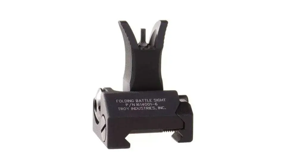 Troy Ind SSIGFBSFMBT01 Tritium BattleSights Front Sight M4,M16 Black Hardcoat Anodized Folding Aluminum/Steel Black