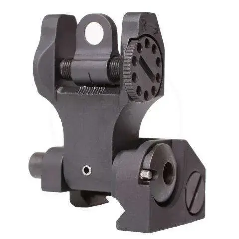 Troy Ind SSIGFBSROBT00 BattleSight Rear Sight AR-15 Black Hardcoat Anodized Folding Aluminum/Steel