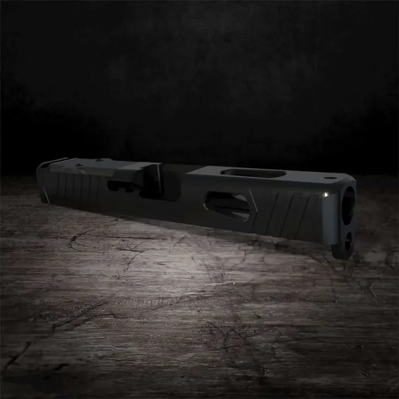 Rival Arms RA10G206A Precision Slide Doc Optic Cut fits Glock 19 Gen4 Black QPQ Case Hardened 17-4 Stainless Steel