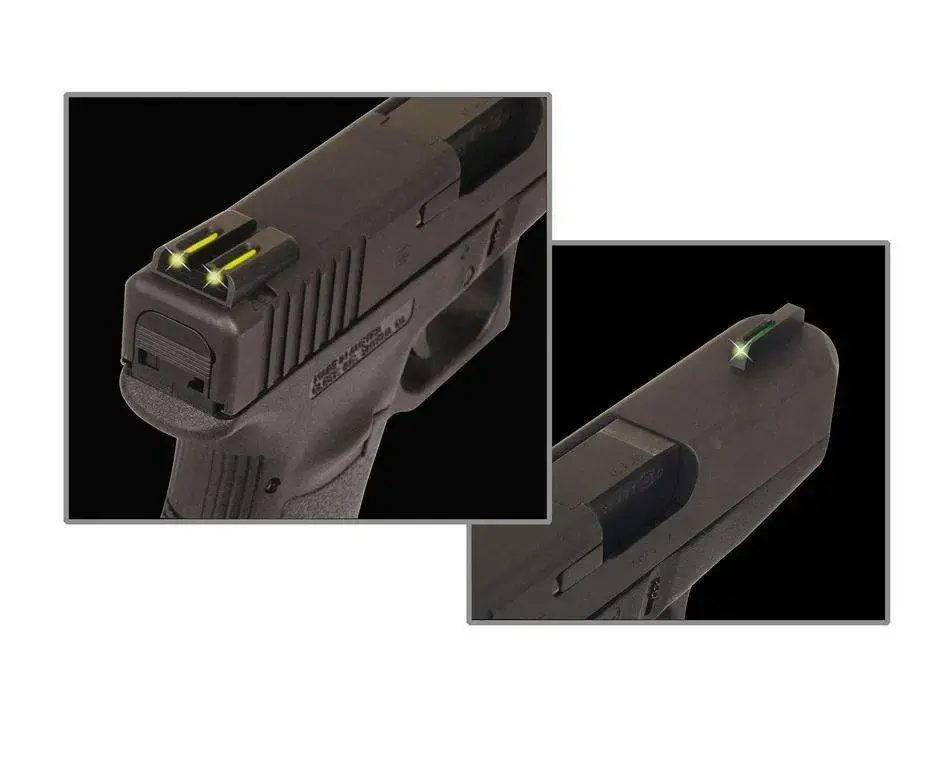 Truglo TG131MPTY Brite-Site TFO S&W M&P Tritium/Fiber Optic Green Front Yellow Rear Black