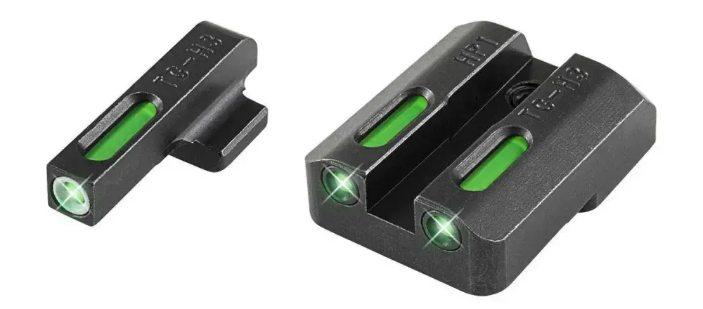 Truglo TG13HP1A Brite-Site TFX Day/Night Sights HK P30 Tritium/Fiber Optic Green w/White Outline Front Green Rear Black