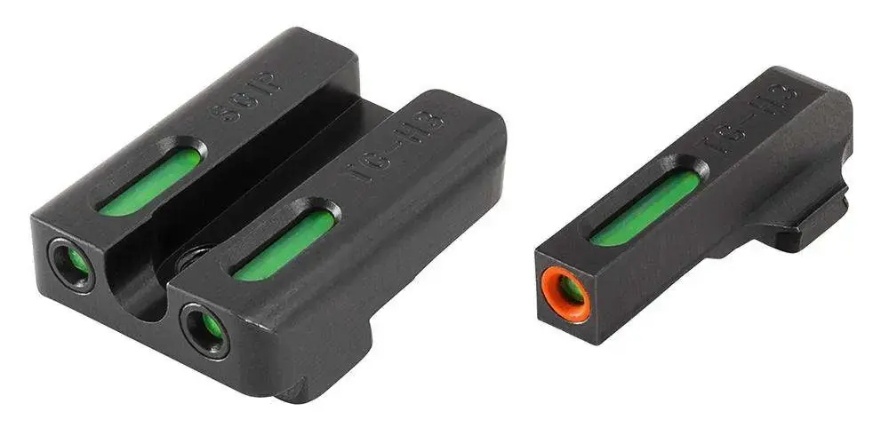 Truglo TG13SG2PC Brite-Site TFX Pro Day/Night Sights Sig Sauer with #6/#8 Tritium/Fiber Optic Green w/Orange Outline Front U-Notch Green Rear Black