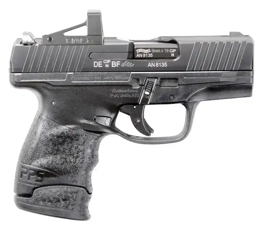 Walther Arms 2805961RMS PPS M2 9mm Luger 3.18" 7+1 Black Black Polymer Grip with RMSc Optic