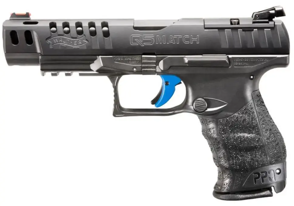 Walther Arms 2813336 Q5 Match 9mm Luger Double 5" 10+1 Black Polymer Grip/Frame Grip Black Tenifer Slide