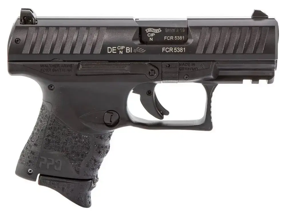 Walther Arms 2815250 PPQ M2 SC 9mm Luger 3.50" 10+1 Black Black Interchangeable Backstrap Grip