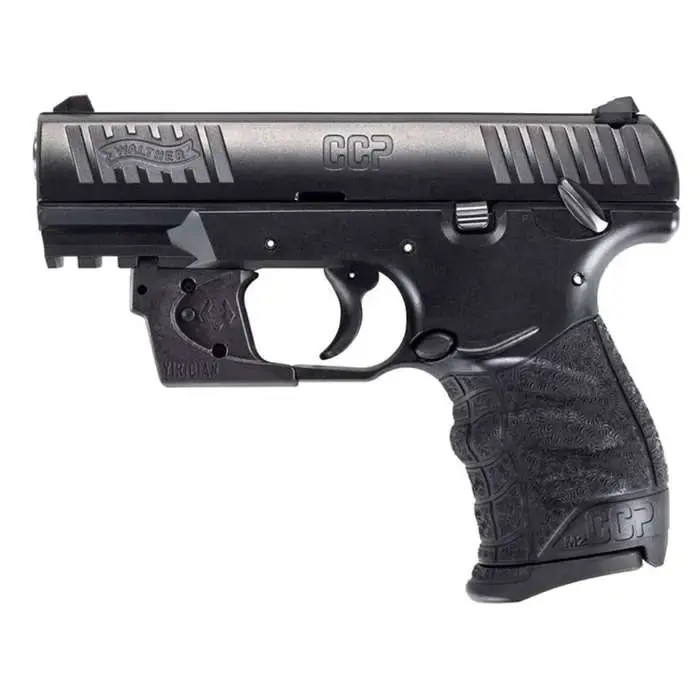 Walther Arms 5080500VRL CCP M2 9mm Luger 3.54" 8+1 Black Cerakote Black Polymer Grip with Varidian Laser