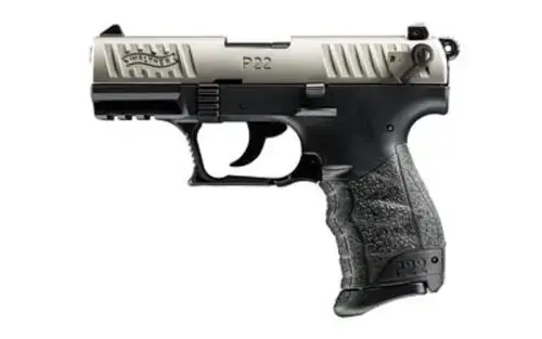 Walther Arms P22 QD Single/Double 22 Long Rifle (LR) 3.42" TB 10+1 Black Interchangeable Backstrap Grip Nickel Slide