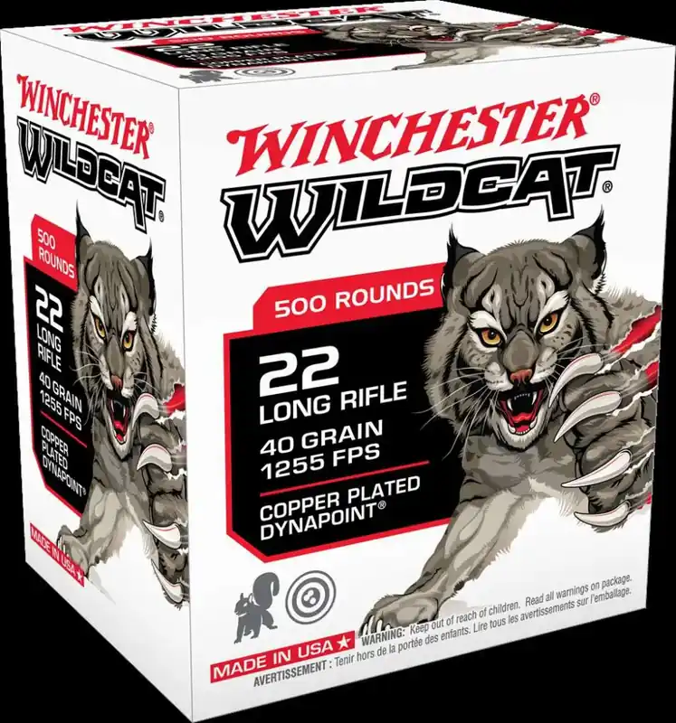 Winchester Ammo WW22LRB Wildcat 22 LR 40 gr Lead Round Nose (LRN) 500 Round Box (Bulk)