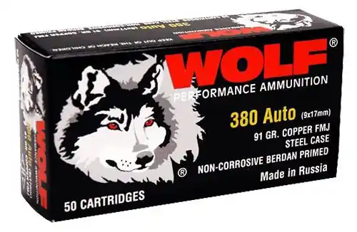 Wolf 919TINS PolyFormance 9mm Luger 115 gr Full Metal Jacket (FMJ) 800 Round Box