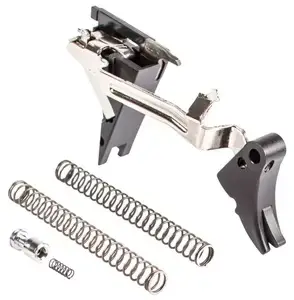 ZEV FULADJDRP4G9BB Fulcrum Adjustable Trigger Drop-In Kit with Black Safety Compatible with Glock 17, 19, 26, 34 Gen 4 Curved