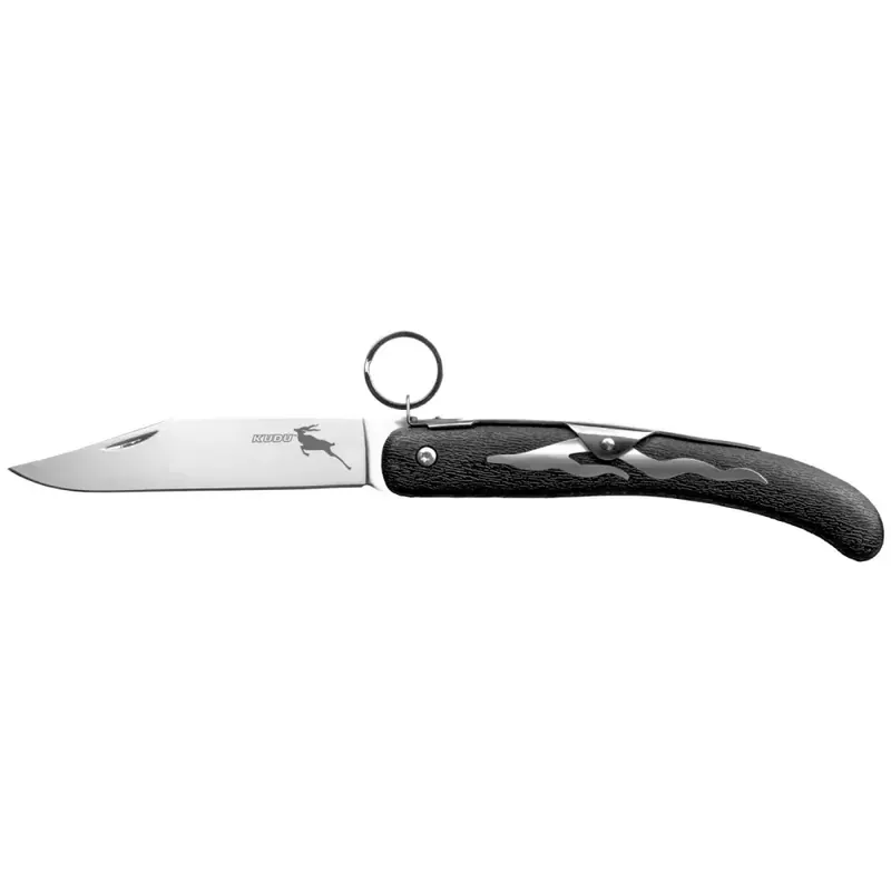 Cold Steel CS-20KK Kudu 4.25" Folding Plain 5Cr15MoV Stainless Steel Polished Blade Zy-Ex Black Woodgrain Handle