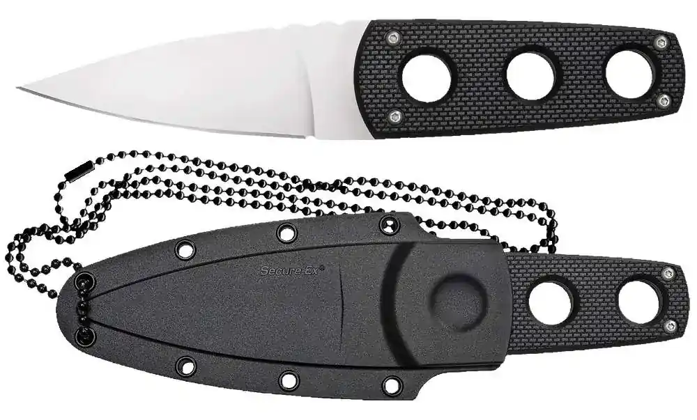 Cold Steel 11SDT Secret Edge 3.50" Spear Point Plain AUS 8A Steel G10 Black Griv-Ex Handle Fixed