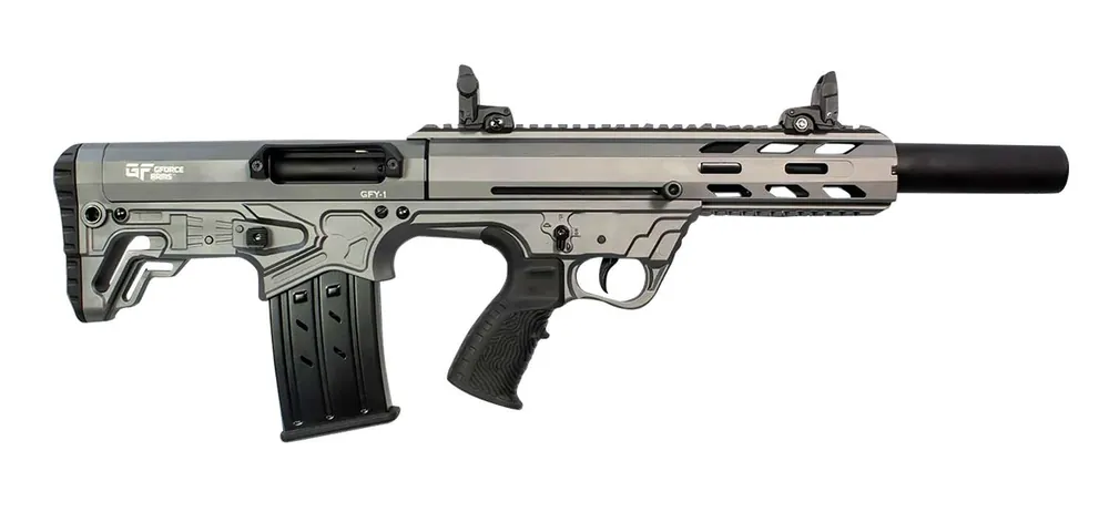 Gforce Arms GFY11220TG GFY-1 USA 12 Gauge Semi-Auto 3" 5+1 18.50" Black Threaded Barrel, Tactical Gray Cerakote Aluminum Receiver w/Picatinny Rail, Gray Bullpup Polymer Stock, Polymer Grip