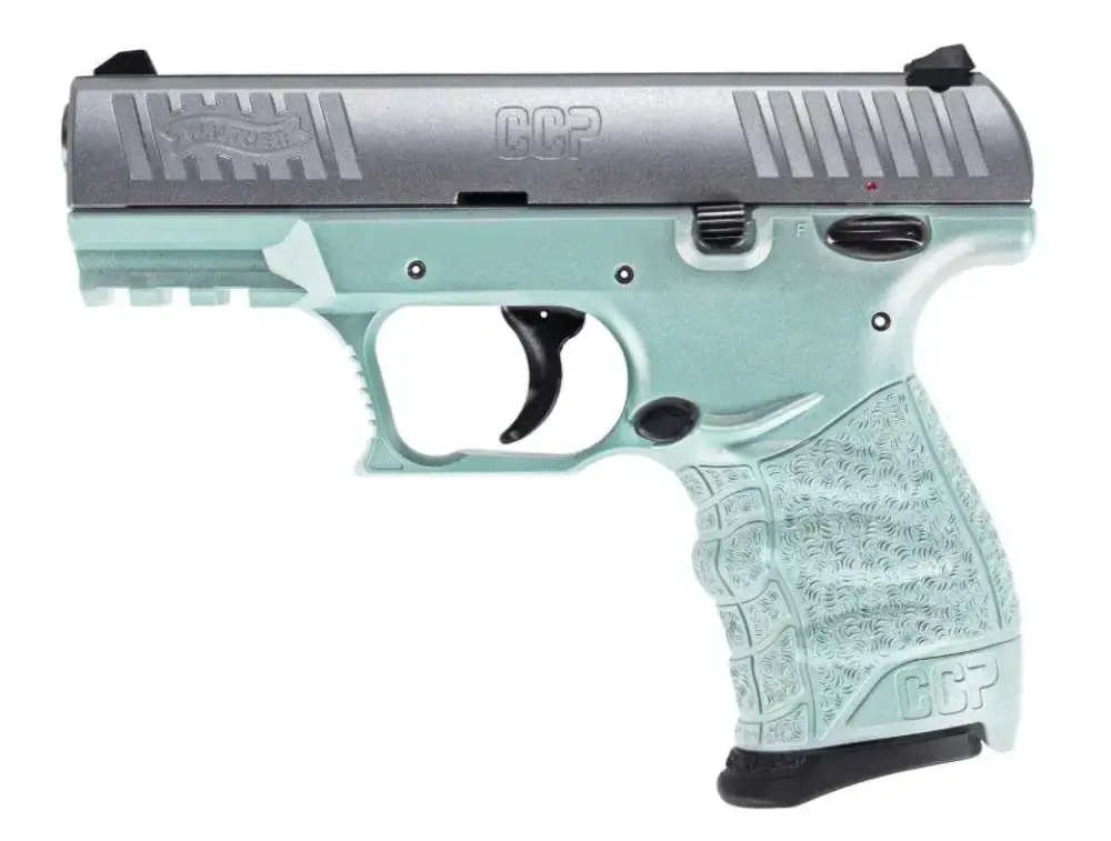 WALTHER CCP M2 HGA 9MM 3.54IN BBL FS ANGEL BLUE STAINLESS 2 8RD MAGS