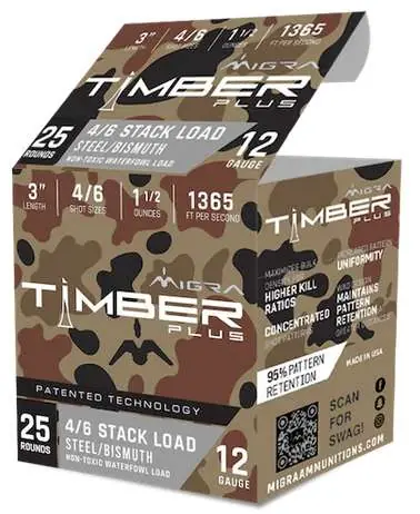 Migra Ammunition Combinational 12 GA #4|6 Shot 1-1/2 oz 3" 25-Rounds