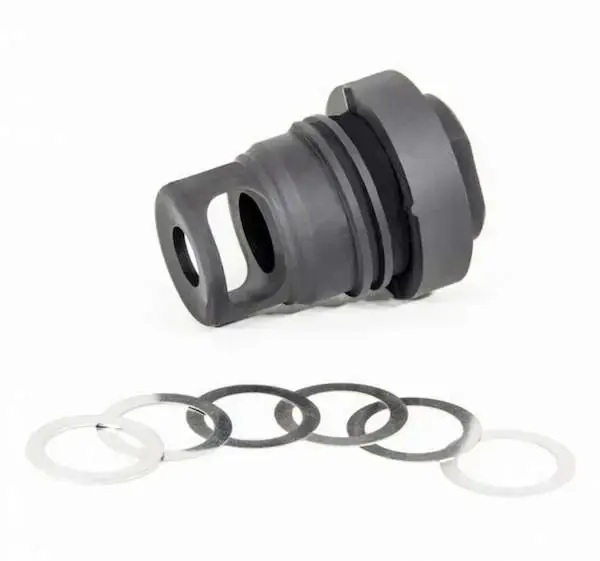 Yankee Hill 3102-1MB-24A Mini Phantom Q.D. Muzzle Brake 30 Cal 5/8"x24 Black Melonite Steel
