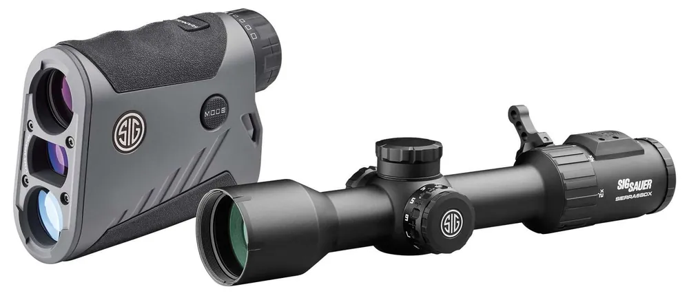 Sig Sauer Electro-Optics SOK16BDX6 Kilo BDX Combo Kilo1600 6x 2-12x 40mm 22mm 800 yds 2000 yds 6 ft @ 100 yds FOV Graphite; Sierra6 2-12x40mm Illuminated BDX-R2