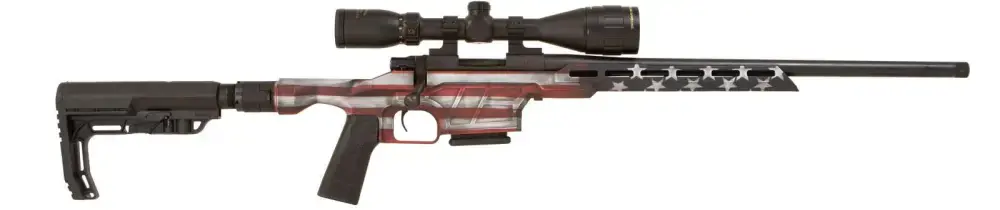 Howa HMXL65GUSA Mini EXCL Lite 6.5 Grendel 20" TB 5+1 American Flag Cerakote Black Folding HTI Excl Lit Chassis Stock