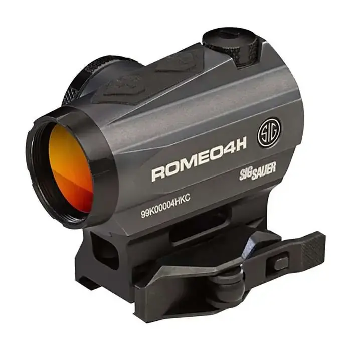 ROMEO4H RED DOT SIGHT,GREEN HORSE SHOE DOT, 0.5 MOA ADJ, SIDE BATTERY, TORX AND QR MOUNTS, GRAPHITE