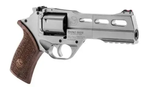 Chiappa Firearms CF340247 Rhino 50SAR *CA Compliant* 357 Mag 5" 6 Round Nickel Plated Walnut Grip