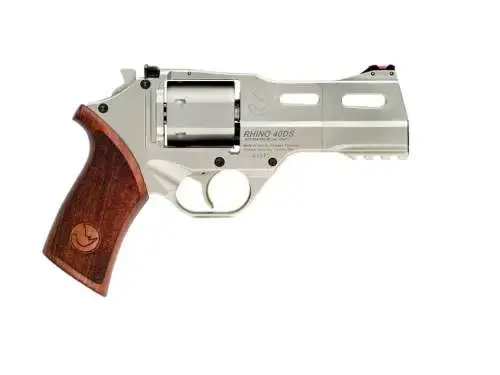 Chiappa Firearms CF340245 Rhino 40SAR *CA Compliant 357 Mag 4" 6 Round Nickel Plated Walnut Grip