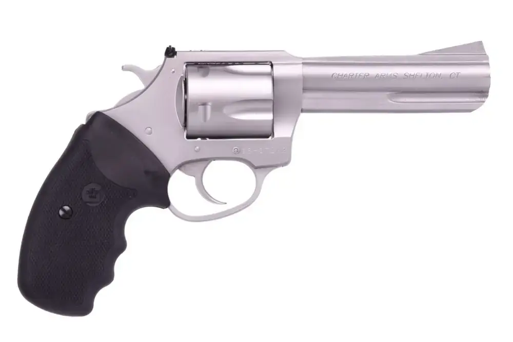 Charter Arms 79942 Pitbull 9mm Luger 5 Round 4.20" Stainless Steel Black Rubber Grip