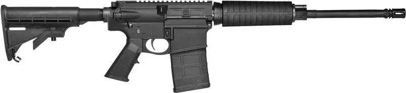 Del-Ton Inc OR3FTH16-0 Echo 308 Win 16" 30+1 Black Hard Coat Anodized 6 Position M4 Stock Black Polymer Grip