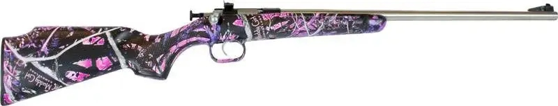 Crickett KSA2167 Crickett 22 LR 1 16.13" SS Blued Muddy Girl Right Youth/Compact Hand