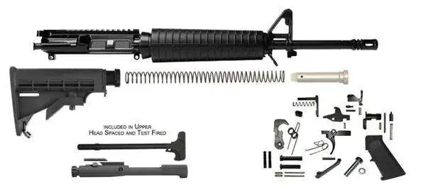 Del-Ton AR-15 Mid-Length Carbine Kit 5.56x45mm NATO 1 in 7" Twist 16" Chrome Lined Heavy Contour Barrel